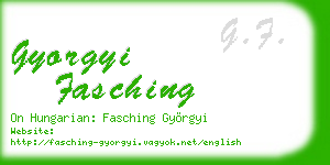 gyorgyi fasching business card